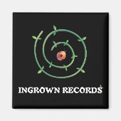 Ingrown Records Spiral Ladybug Black Magnet Small Magneet (Voorkant)