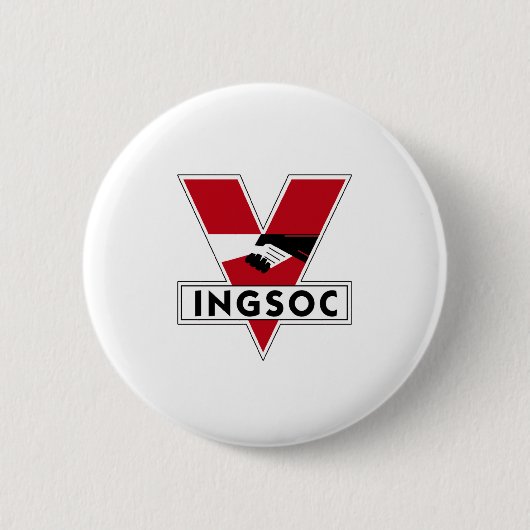 INGSOC Logo Ronde Button 5,7 Cm (Voorkant)