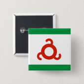 Ingushetia Flag Vierkante Button 5,1 Cm (Voorkant /achterkant)