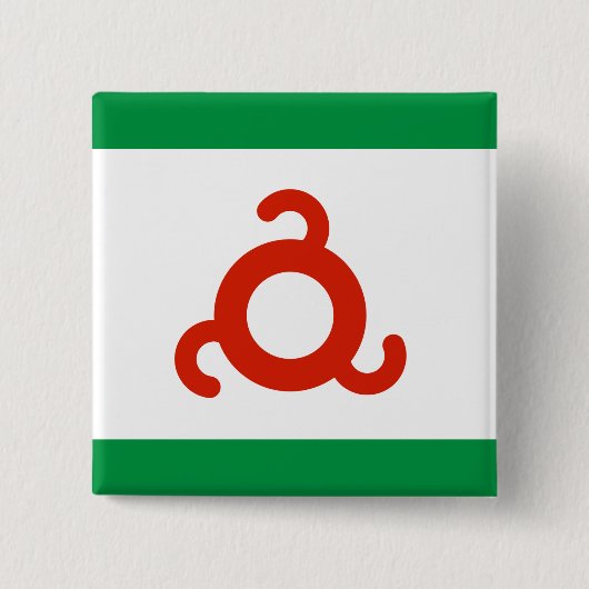 Ingushetia Flag Vierkante Button 5,1 Cm (Voorkant)