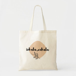 Inhala Exhala T-shirt Yoga Cadeau Shirt Motivatie Tote Bag