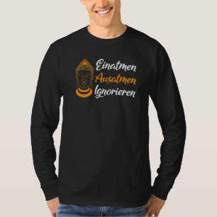 Inhalatie exhalatie negeer Boeddha hoofd silhouett T-shirt