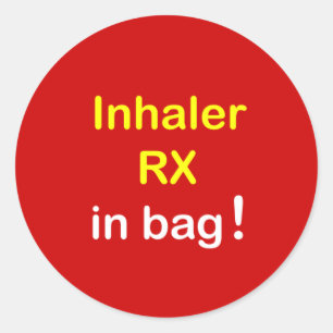 INHALATOR in zak. Ronde Sticker