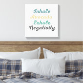 Inhale Avocado Exhale Negatitivity Canvas Kunst (Insitu (Slaapkamer))