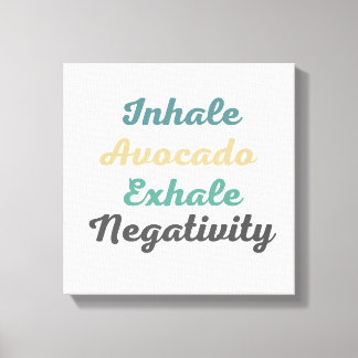 Inhale Avocado Exhale Négativité Toile Art