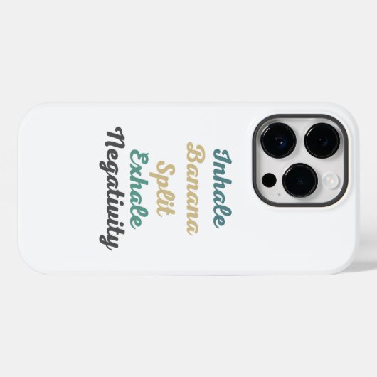 Inhale Banana Split Exhale Negatitivity Phone Case (Achterkant (horizontaal))
