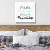 Inhale brownies vergroot de negatieve canvaskunst canvas afdruk (Insitu (Slaapkamer))