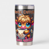 Inhale Caffeine Exhale Negativity  Geïsoleerde Drinkbeker (Achterkant)