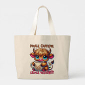 Inhale Caffeine Exhale Negativity  Grote Tote Bag (Achterkant)