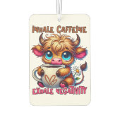 Inhale Caffeine Exhale Negativity Luchtverfrisser (Achterkant)