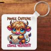 Inhale Caffeine Exhale Negativity Sleutelhanger (Achterkant)