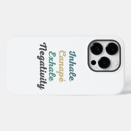 Inhale Canapé Exhale Negativiteitskwestie telefoon Case-Mate iPhone Case (Achterkant (horizontaal))