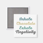 Inhale Chocolate Exhale Negativiteit Magneet (Voorkant / Achterkant)