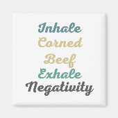 Inhale Corned Beef Exhale Négativité Magnets (Devant)