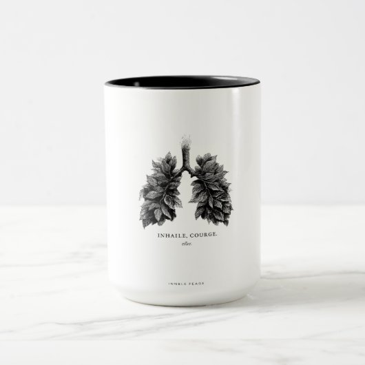 "Inhale Courage" Conceptual Art | Lungs Made of Le Mok (Midden)