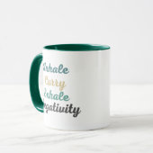 Inhale Curry Exhale Négativité Mugs et tasses (Devant gauche)
