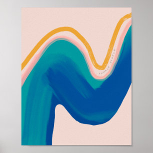 Inhale Exhale - Abstract bewegingsontwerp Poster