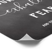 Inhale Exhale Black White Inspiration Poster (Coin)