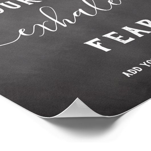 Inhale Exhale Black White Inspirerend Poster (Hoek)