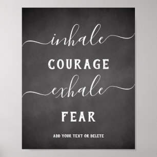Inhale Exhale Black White Inspirerend Poster