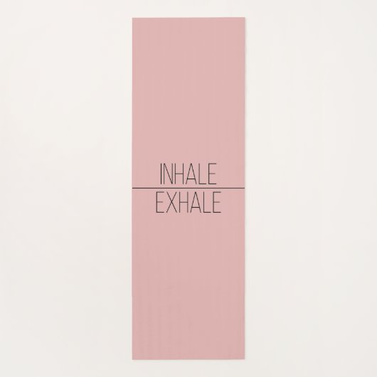 Inhale Exhale Blush Pink Yoga Mat (Achterkant)