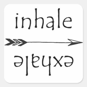 Inhale Exhale Breathe Yoga Meditation Vierkante Sticker