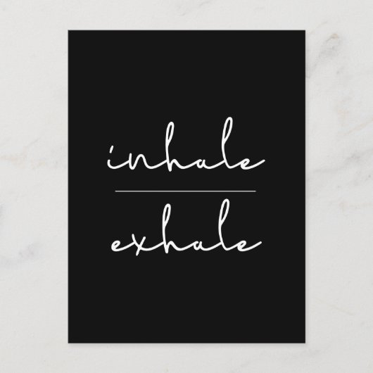 Inhale exhale briefkaart (Voorkant)