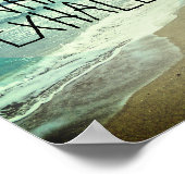 inhale exhale citeert strandfoto oceaan poster (Hoek)