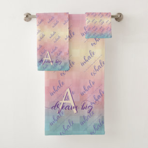 Inhale Exhale Dream Big Motivational Pastel Ombre