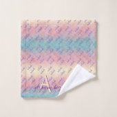 Inhale Exhale Dream Big Motivational Pastel Ombre (Gant de toilette)