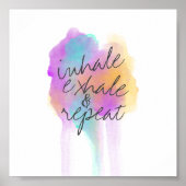 inhale exhale poster texte sur l'aquarelle (Devant)