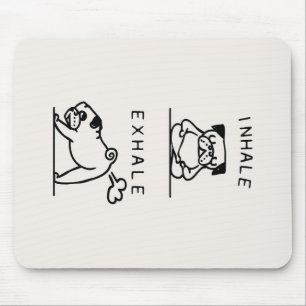 Inhale Exhale Pug Blanket Muismat