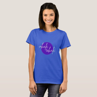 Inhale exhale Purple (police blanche) T-shirt
