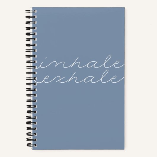 "Inhale Exhale" Sea Blue Mindfulness Journal (Recto)