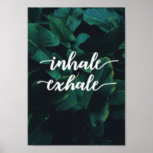 inhale exhale yoga spirituele poster met voorbedac