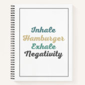 Inhale Hamburger Exhale Négativité Carnet (Devant)