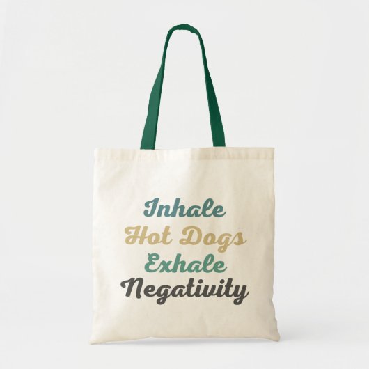 Inhale Hot Dogs Exhale Negatitivity Canvas tas (Voorkant)