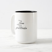 INHALE LOVE EXHALE GRATITUDE TWEEKLEURIGE KOFFIEMOK (Voorkant links)