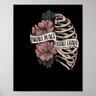 Inhale Peace Exhale Chaos-Sticker Poster