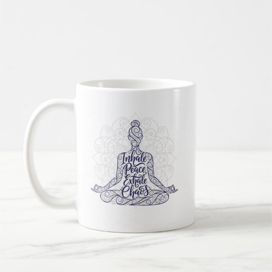 Inhale Peace Yoga Mug (Gauche)