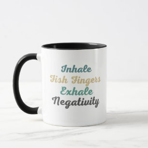 Inhale Poisson Doigts Exhale Négativité Mugs et ta