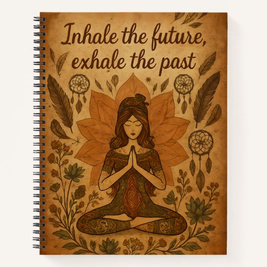 Inhale the Future, Exhale the Past – Boho Notebook Notitieboek (Voorkant)