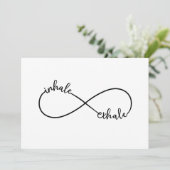 Inhale, uitademing, oneindig teken kaart (Staand voorkant)