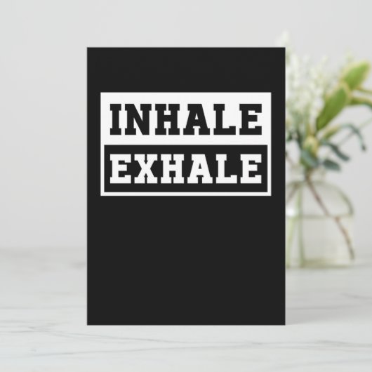 Inhale Yoga Exhale Nirvana Meditation Zen Asana Gi Kaart (Staand voorkant)