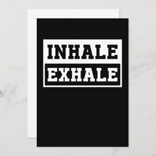 Inhale Yoga Exhale Nirvana Meditation Zen Asana Gi Kaart (Voorkant / Achterkant)