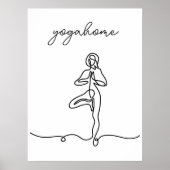 Inhaleer Exhale Ademhaling moderne yoga studio Poster (Voorkant)