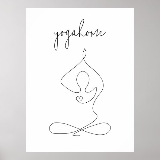 Inhaleer Exhale Ademhaling moderne yoga studio Poster (Voorkant)