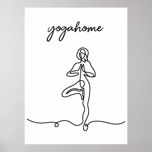 Inhaleer Exhale Ademhaling moderne yoga studio Poster (Voorkant)