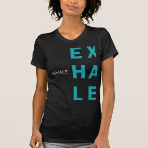 Inhaleer Exhale Minimalistisch ontwerp voor yoga a T-shirt