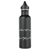 Inhaleer Exhale Yoga Quote in Wit Script Lettertyp Waterfles (Links)